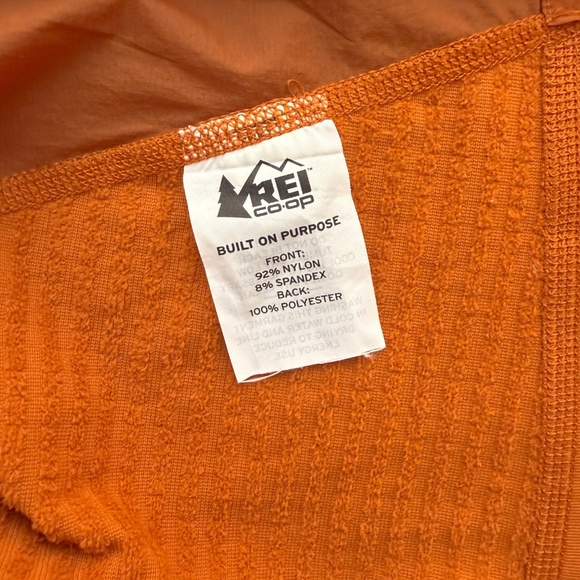 REI co-op Women's Large Outdoor Hiking zip up Vest in burnt orange Stretch Nylon - Picture 12 of 12